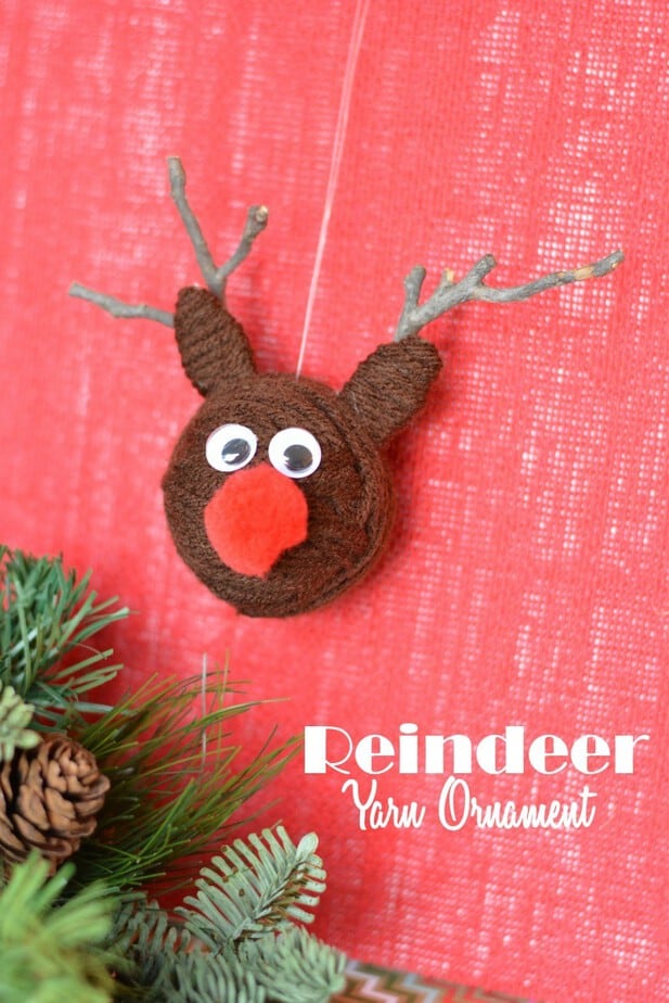 Christmas Yarn Craft: Reindeer Ornaments - This Mama Loves